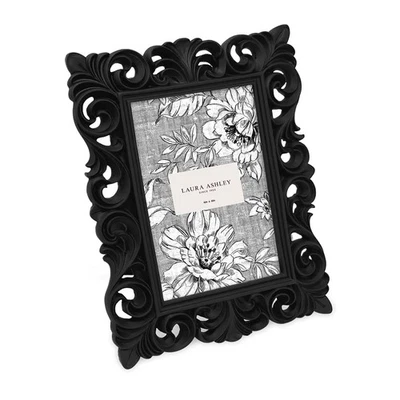 Marco de fotos de diseño de desplazamiento de resina inspirado vintage negro 4x6 con borde delgado... Foto 1 de 4