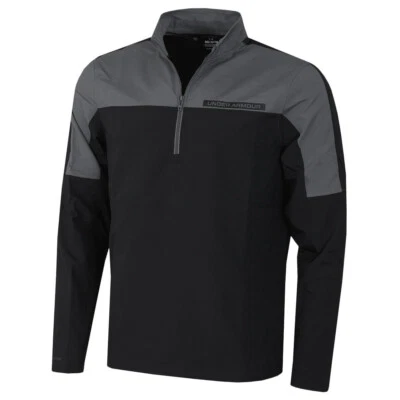 Under Armour Half Zip Storm Windstrike Top, Black/Grey, NEW - Image 1 of 4