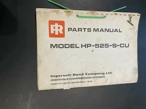 Ingersoll Rand HP525 Scu Compresor de Aire Partes Libro Manual Cummins 504V8 76 - Imagen 1 de 9