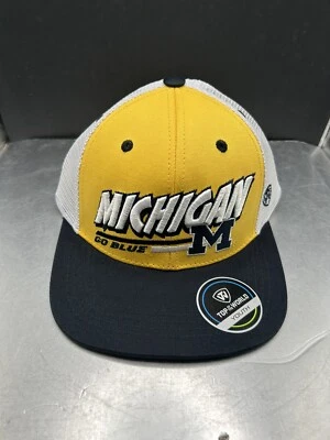 Totalmente Nuevo - Michigan Wolverines YOUTH Sombrero Top Of The World Snapback Trucker Foto 1 de 4