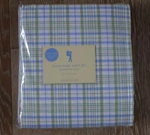 Pottery Barn Kids Dylan Full Plaid Sheet Set NEW - Picture 1 of 3