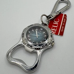 Relic Pocket Watch RML5025470 Men Silver Snap-on Quartz Bottle Opener New Batte - Picture 1 of 6