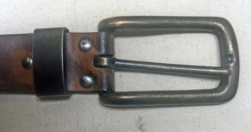 Arnés de cuero marrón genuino de grano completo 34/36, 1 1/2 de ancho Foto 1 de 4