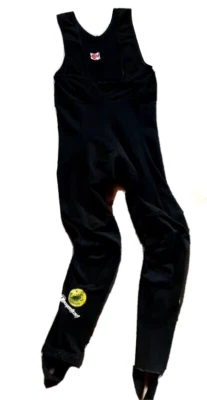 Pantalón de jersey de ciclismo negro vintage CASTELLI con babero. Talla XL Foto 1 de 4