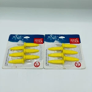 De colección 8 brochetas de maíz amarillo Good Cook 3,5" asas de maíz en forma de maíz - Imagen 1 de 4