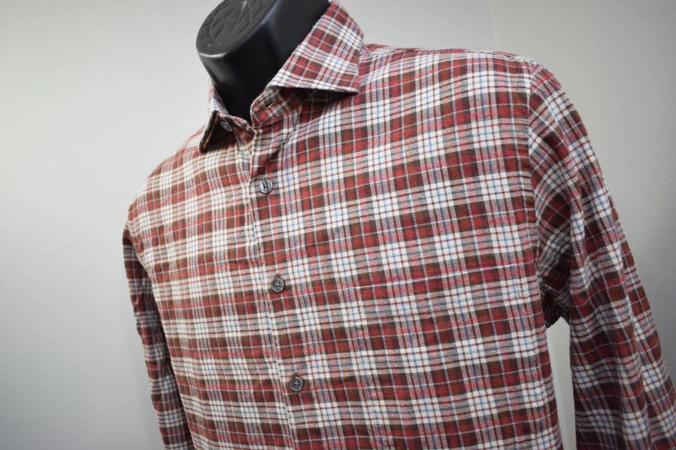 Bobby Jones 1930 Plaid Button Up Dress Shirt Long Sleeve Front Pocket Men Medium - Image 1 of 4