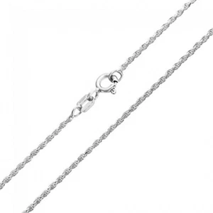Collar cadena pulsera Singapur Corde Cordon fina plata de ley 925 1mm Italiano - Picture 1 of 1