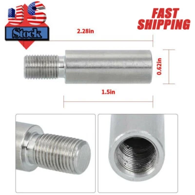 Stainless Steel M12 x 1.25 Short Shifter Extension Extender Lever 1 1/2" Lift US - Image 1 of 4
