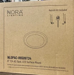 NORA 6' LED LIGHTING NLOPAC-6509T24 OPAL SURFACE MOUNT WHITE 3000K FREE SHIPPING - Picture 1 of 3