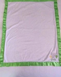 Carter’s Child Of Mine Plush Satin Trim Green Baby Blanket Elephant,Duck, Frog - Picture 1 of 6