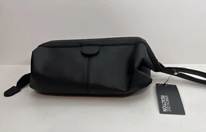 Kenneth Cole Reaction Men's Shave Toiletry Hygiene Handbag Zipper Bag Tote Black - Picture 1 of 7