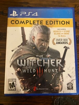 Playstation 4 PS4 THE WITCHER WILD HUNT COMPLETE EDITION Game w/ case (Used) - Image 1 of 3