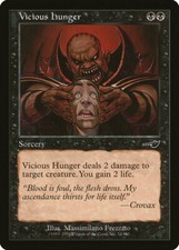 Magic MTG Tradingcard Nemesis 2000 Vicious Hunger 74/143