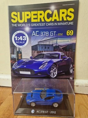 1/43 PANINI Supercars Collezione - 2012 AC 378 Gt Pressofuso Auto #69 + Mag - Immagine 1 di 3