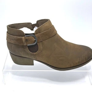 Clarks Größe 10 braune Leder Stiefeletten NEU Charlten Rae Damen Schnalle - Bild 1 von 13