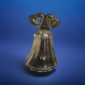 Mikasa “Ring For Love" Collection Crystal Bell Cardholder Gold Accented Hearts - Picture 1 of 13