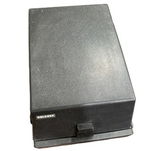 ROLODEX Custodia da Trasporto con Schede Plastica Nera Fornitura Ufficio Vintage Mai Usata - Foto 1 di 11