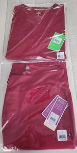 Healing Hands Women’s Scrub Set Top and Pants Joggers Brick Red - medium - Picture 1 of 5