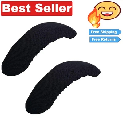 Fundas versátiles con reposabrazos elásticas para sillas negras de oficina y computadora Foto 1 de 4