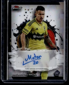 ALEXANDRU MATAN 2024 FINEST MLS BASE AUTOGRAPHS RC AUTO COLUMBUS CREW #BA-AM - Picture 1 of 2