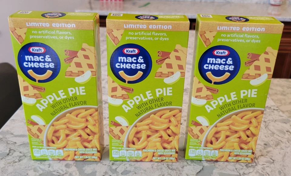 3x Kraft Mac & Cheese Apple Pie Dinner Limited Edition 2025 Thanksgiving 3 Boxes