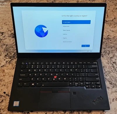 Lenovo X1 CARBON 7TH GEN 14" FHD I5-8265U 256GB SSD 8GB W11P Webcam - Image 1 of 4