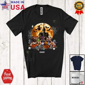 Nombre Personalizado Tres Momias Bruja Zombie Bulldog Francés; Camisa Scary Halloween Luna - Imagen 1 de 7
