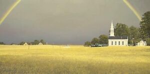 William PHILLIPS HeartLand Limited Edition Print Plane Cathedral Church Field
