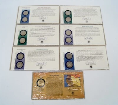 Lot of 7 Sealed US State Quarter Coin Ratified Constitution Sets + Sacagawea P D - Image 1 of 4