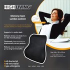 Highliving® 💤 Memory Foam Lumbar Back Support Cushion – Orthopedic Chair Pillow