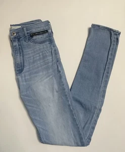 Abercrombie Kids Girls Jeans 16 Slim Pants High Rise Waisted Light Wash Denim - Picture 1 of 6