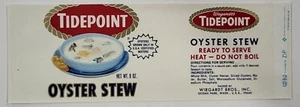 LABEL Ocean Park Washington Tidepoint Oyster Stew Wiegardt - Picture 1 of 2