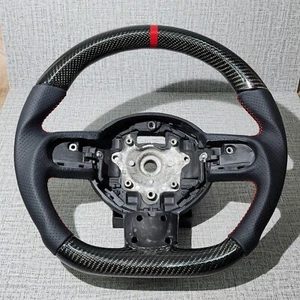 Mini R59 Black & Red Perforated Leather & Genuine Carbon Fiber Steering wheel - Picture 1 of 3