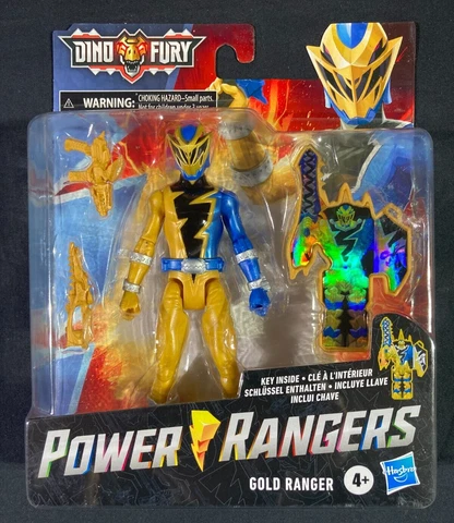Power Rangers Dino Fury Gold Ranger Dino Key Action Figure Set Cover