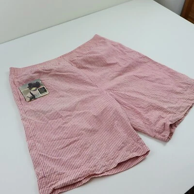 Nuevo Pantalones Cortos Seersucker De Colección Patagonia Para Mujer L/XL Para Hombre Rosa Púrpura Rayas Años 90 1990 Foto 1 de 4