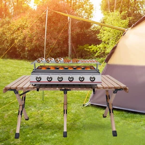 6 Burner Gas BBQ Grill with Sear & Side Burners Stainless Steel Outdoor Barbecue - Picture 1 of 14