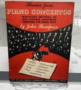 Sheet Music Themes - Piano Concertos by John Thompson, 1946 - Vintage Music - Imagen 1 de 4