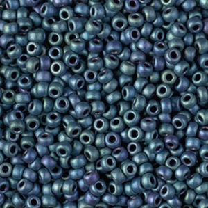 Miyuki Seed Beads 8/0 - Matte Metallic Blue Green Iris - Picture 1 of 1