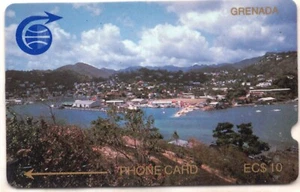 GRENADA 1989 GPT Phonecard 'St Georges' 10EC$ (Deep notch) - Afbeelding 1 van 2
