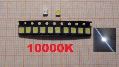 10X chip led SMD 3528 alta luminosità bianco da 2850 a 10000K PLCC2 confez da 10 - Immagine 1 di 2