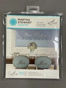 Martha Stewart Large Paper Stencils 35/Pkg Script Alphabet 70 Designs Wedding - Picture 1 of 3