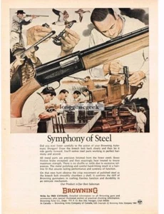 1969 BROWNING Automatic Shotgun Production Factory Art Vintage Print Ad - Picture 1 of 1