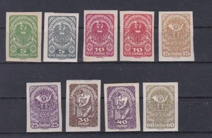 1919/20 Posthorn, Wappen Allegorie Postfrisch ** MNH Ungezähnt ANK 275 - 283 - Bild 1 von 2