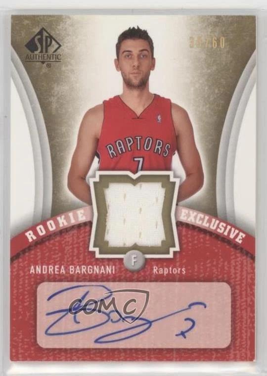2006-07 SP Authentic Rookie Exclusive Jersey /60 Andrea Bargnani #RE-AB Auto RC - Image 1 of 2