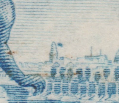 1934 VICTORIA CENTENARY 3d BLUE "FLAG ON THE TOWER" 10.5 PERF BW 152D $60.00 - Image 1 of 2