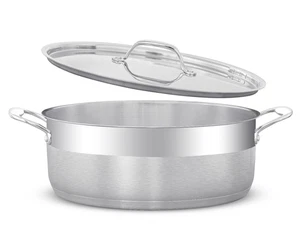 Stainless Steel Saucepan Saucepot Casserole Pot Dish with Lid Chemical Free - Picture 1 of 15