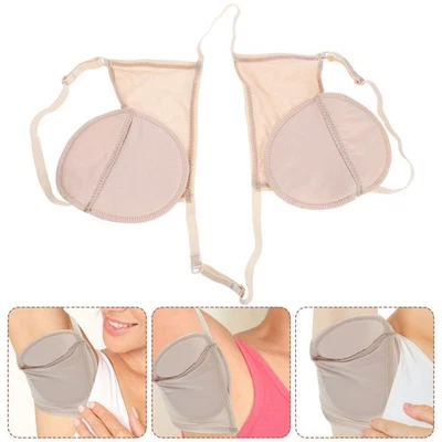 Sweat Absorbent Pad Invisible Armpit Sweat Pads Washable Fabric Sweat Pads - Image 1 of 4