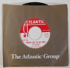 THE RASCALS People Got To be Free, My World ATLANTIC PROMO 45 psych rock - Picture 1 of 4