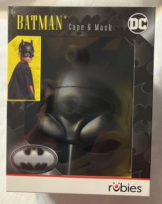 Rubíes Batman DC Capa y Máscara Halloween Vestir Edades 6+ Niños Nuevo Foto 1 de 4