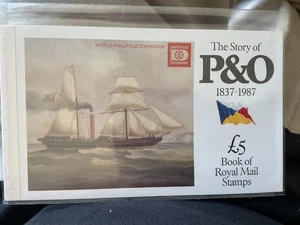 🔴 THE STORY OF P & O 1837-1987 U.K. ROYAL MAIL STAMP BOOKLET. 🟢 - Picture 1 of 3